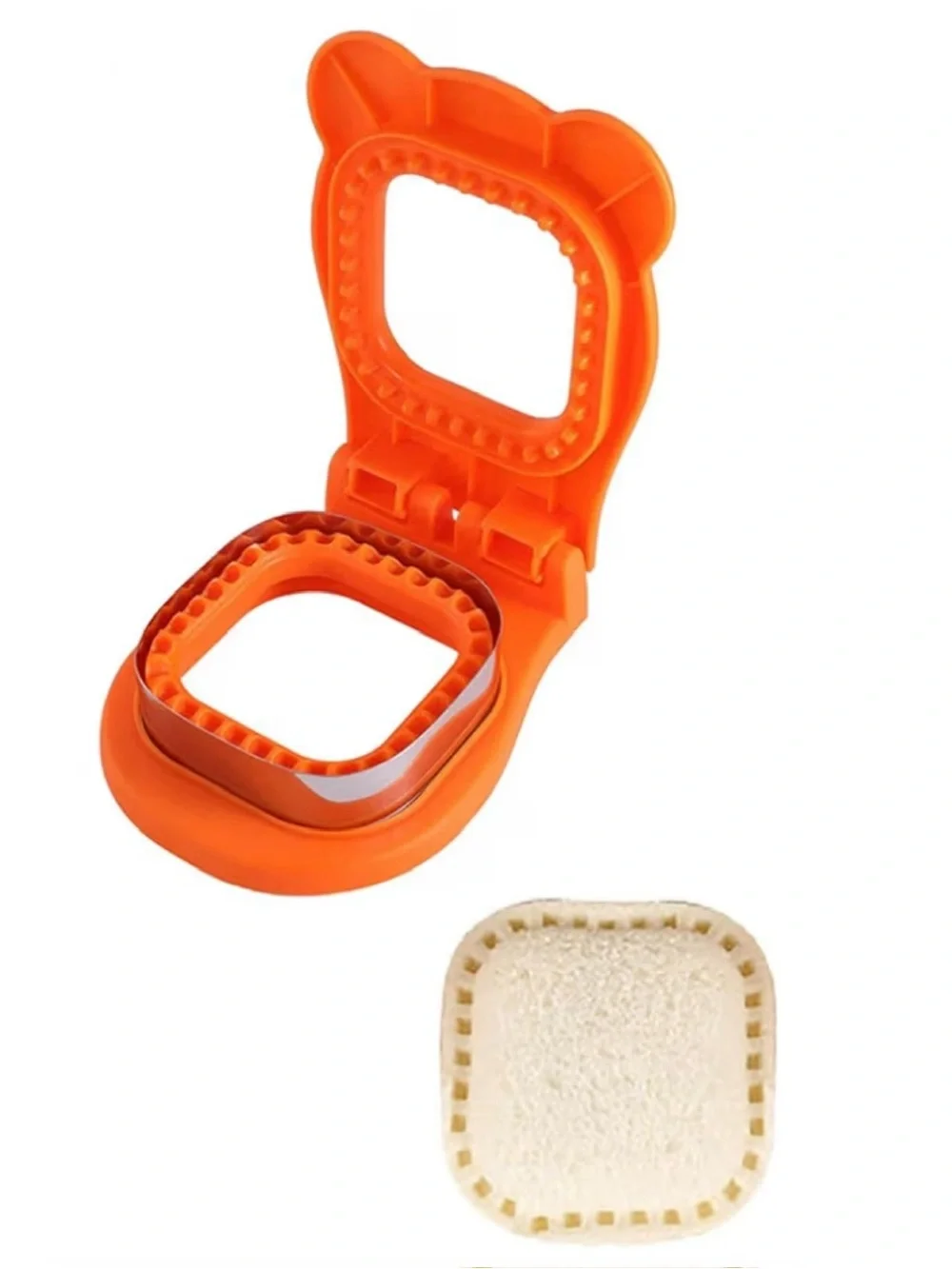 💞 New Orange Square Uncrustable-Style Sandwich Cutter and Sealer